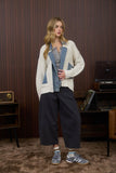 Knit Denim trim jacket