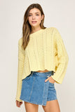 Cider Season Cable Knit Sweater (Butter Yellow)