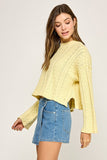 Cider Season Cable Knit Sweater (Butter Yellow)