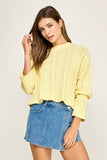 Cider Season Cable Knit Sweater (Butter Yellow)