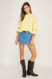 Cider Season Cable Knit Sweater (Butter Yellow)