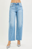 Slouchy Crop Barrel Jean