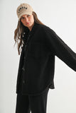 Frostline Sherpa Shacket (Black)