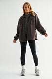 Frostline Sherpa Shacket (Brown)