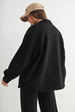 Frostline Sherpa Shacket (Black)