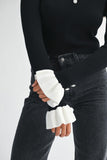 Petal Trim Contrast Knit (Black)