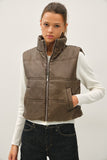 Macy Faux Leather Puffer Vest
