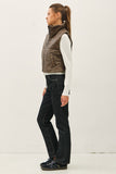 Macy Faux Leather Puffer Vest