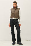 Macy Faux Leather Puffer Vest