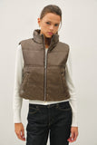 Macy Faux Leather Puffer Vest