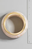 Thick Marble Resin Metallic Bangle Bracelet Set