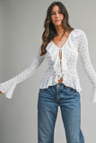 Romance Ruffle Tie Top (White)