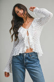 Romance Ruffle Tie Top (White)