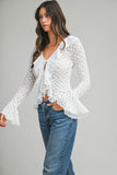 Romance Ruffle Tie Top (White)