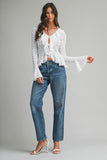 Romance Ruffle Tie Top (White)
