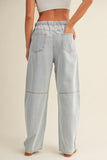 Barrel Leg Light Denim Jeans