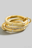 Gold Dipped Linked Studded Band Rings