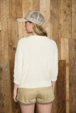 Clara Crew Neck Knit (Ivory)
