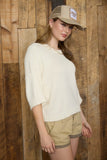 Clara Crew Neck Knit (Ivory)