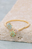 Gold Dipped Multicolored Flower Ring