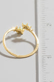 Gold Dipped Multicolored Flower Ring