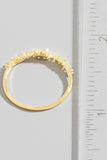 Flower Studded Dainty Ring