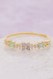 Flower Studded Dainty Ring