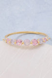 Gold Dipped Pink Studded Ring