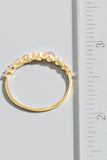 Gold Dipped Pink Studded Ring
