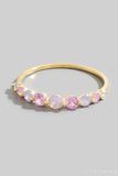 Gold Dipped Pink Studded Ring