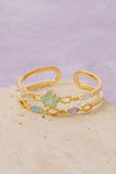 Double Row Gold Dipped Star Ring
