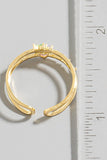 Gold Dipped Heart And Flower Ring