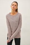 Slub Sweater With Chest Pockets (Greige)