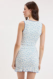 Ditsy Rose Full Body Smocked Fit-in Mini Dress