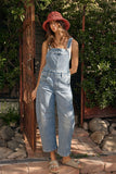 Annie Stretch Denim Barrel Overalls (Blue Denim)