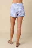 Kailee Gingham Wrap Skort (Blue)