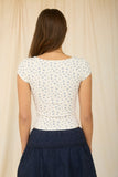 Braxtyn Floral Trim Detail Top (Ivory)