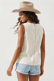 Linen Blend Sleeveless Top