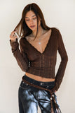 Arlette Lace Top (Brown)