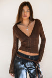 Arlette Lace Top (Brown)