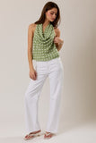Polka Dot Cowl Neck Top