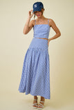 Jackie Gingham Maxi Skirt