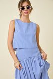 Jackie Gingham Sleeveless Top
