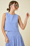Jackie Gingham Sleeveless Top