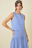 Jackie Gingham Sleeveless Top