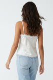 Cassie Lace Trim Cami (Off White)