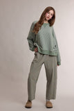 Freya Oversized Striped Drop Shoulder Sweatshirt