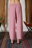 Stripe Pocket Detail Wide Leg Pants