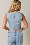 Lace Muse Top (Lt Blue)