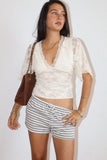 Terri Lace V Neck Top